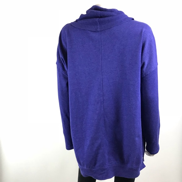 MNY Andrew Marc Cowl Sweater XL Purple Dolman - Picture 6 of 6